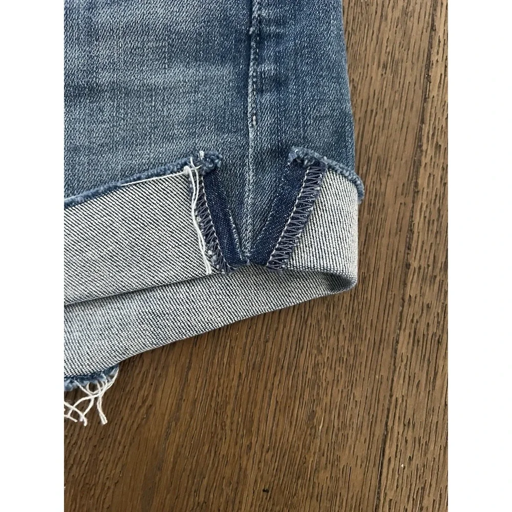 MOTHER Rascal Slit Flip Short One Smart Cookie Blue Size 26
